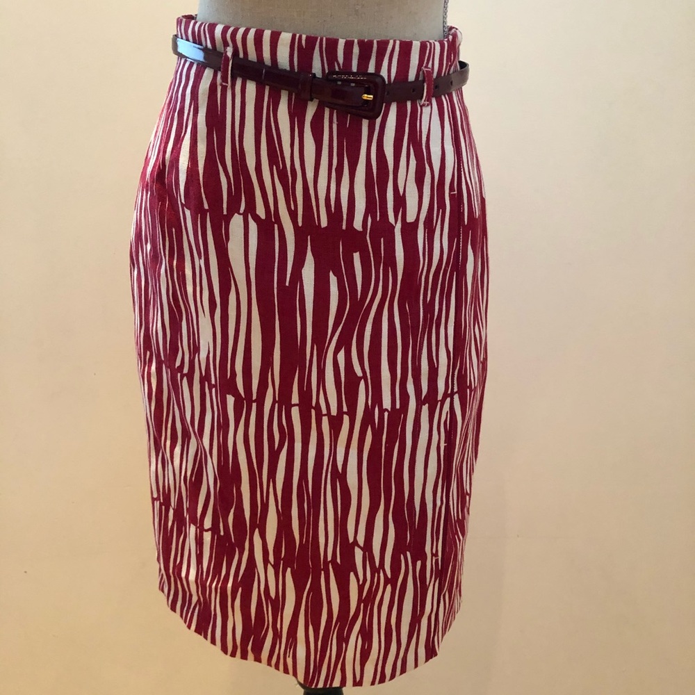 NWOT MAX MARA ⭐️HOST PICK⭐️ Red/Ivy  Knee Skirt 4